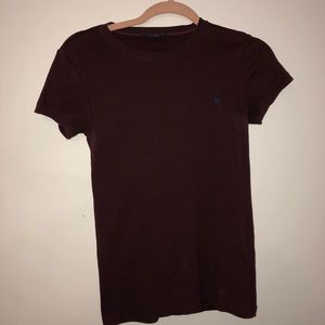 Ralph Lauren maroon polo shirt.